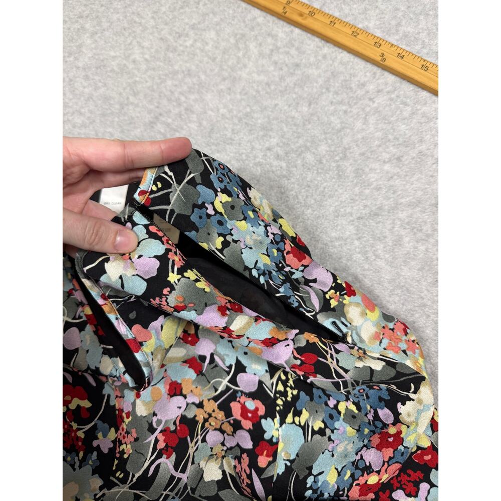 Jones New York Floral Silk Midi Skirt Flare Womens Size 6 - Picture 6 of 6
